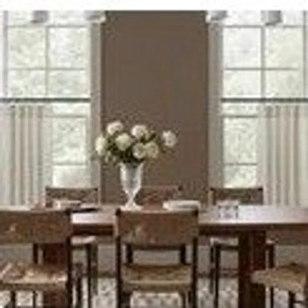 Pinch Pleat Cafe Curtains w/Rings 24 W x 28 L Cream/Oatmeal‎ Linen Blend